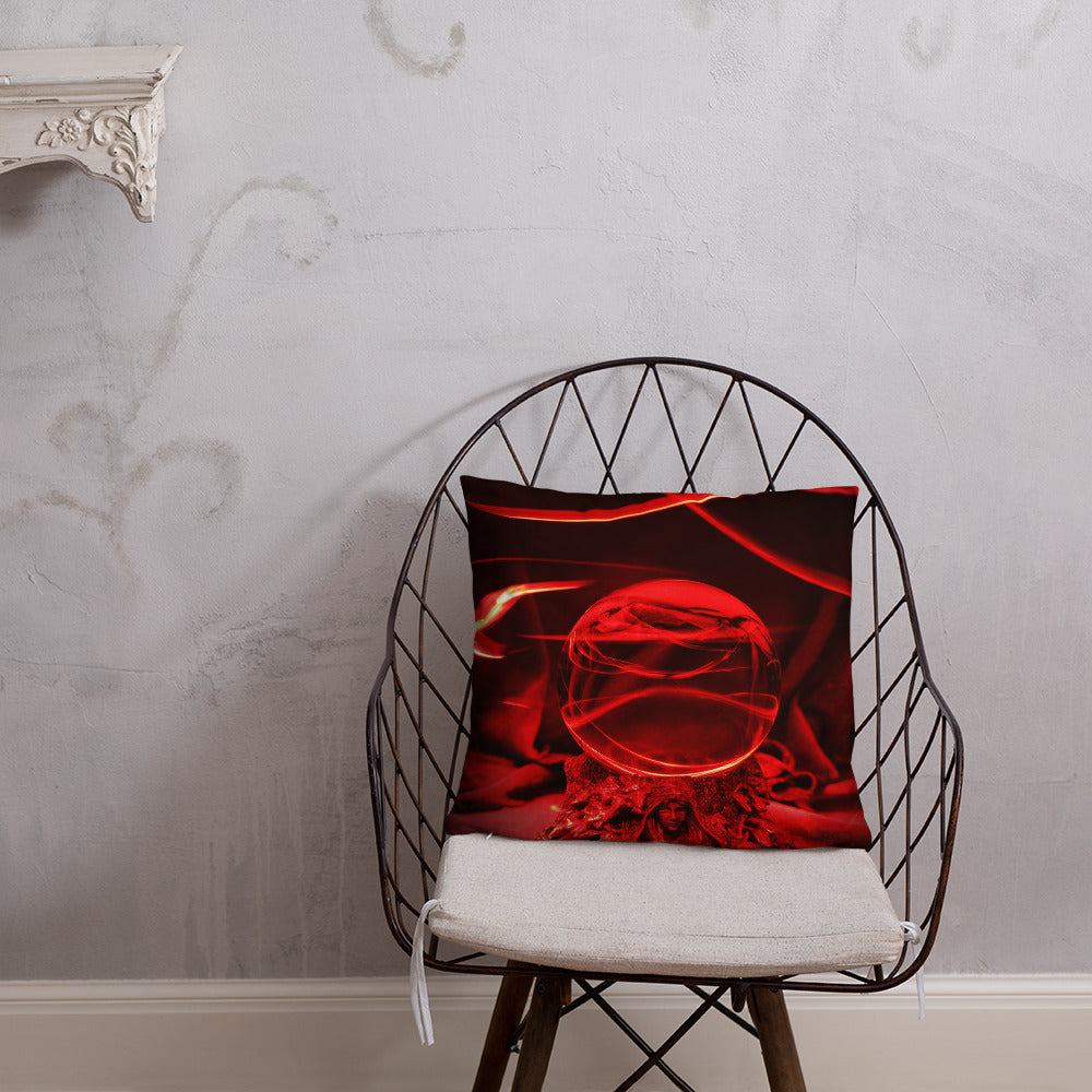 Red Crystal Ball Pillow