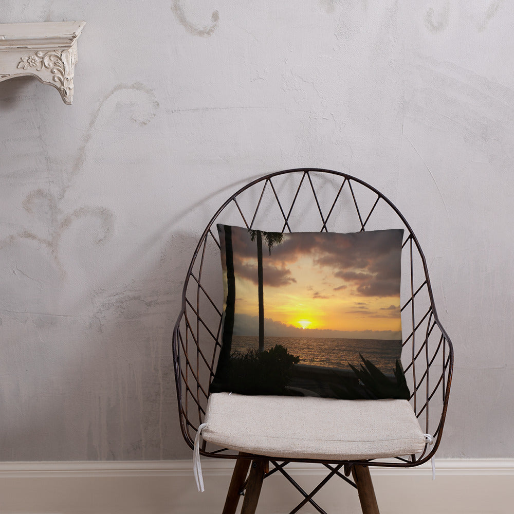 Sunset palms Pillow