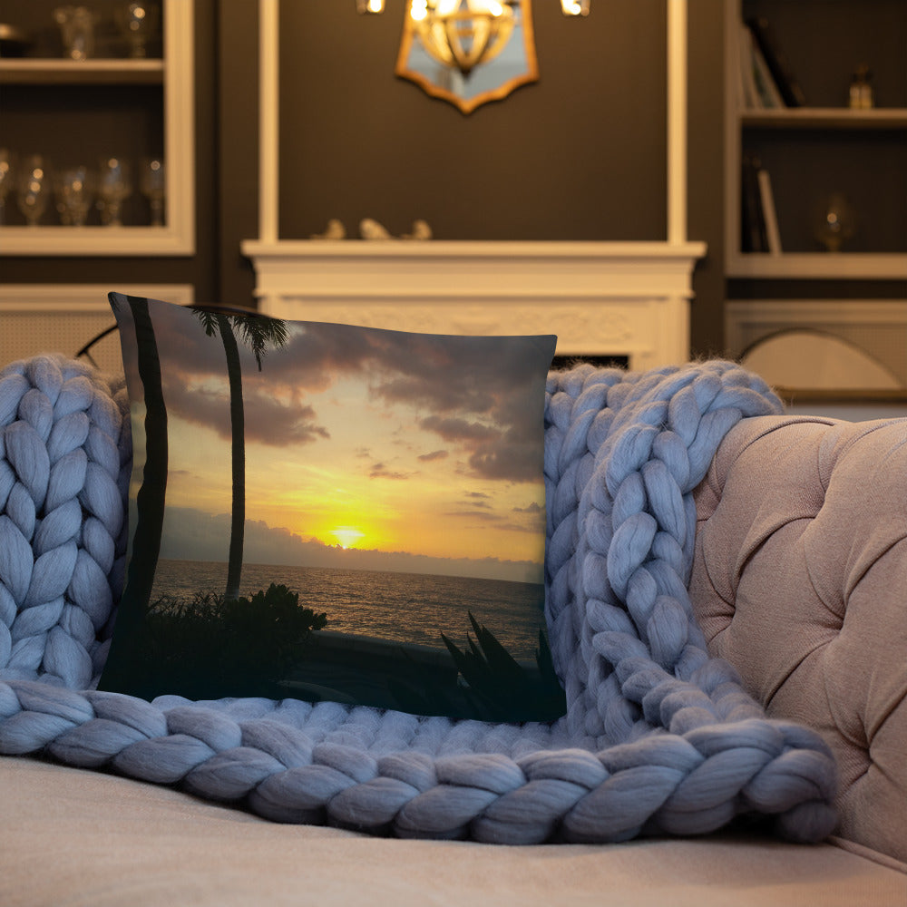 Sunset palms Pillow