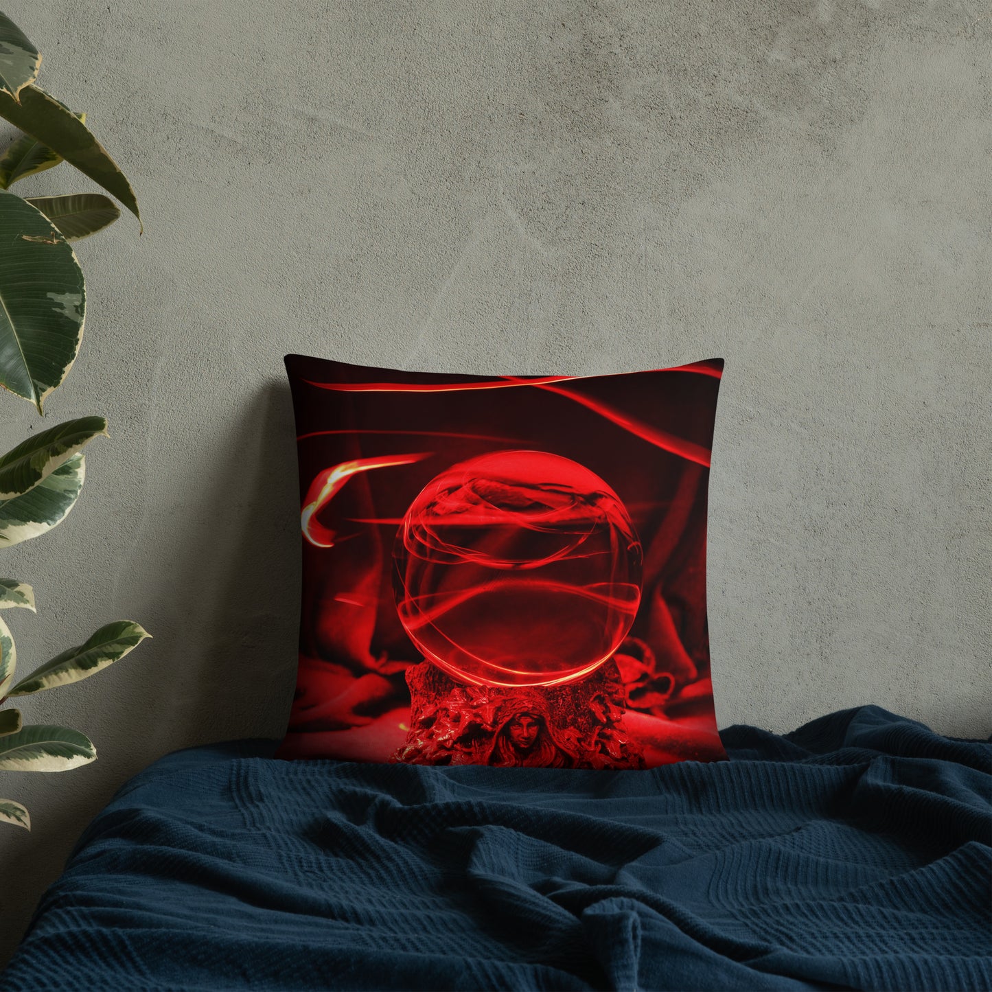 Red Crystal Ball Pillow