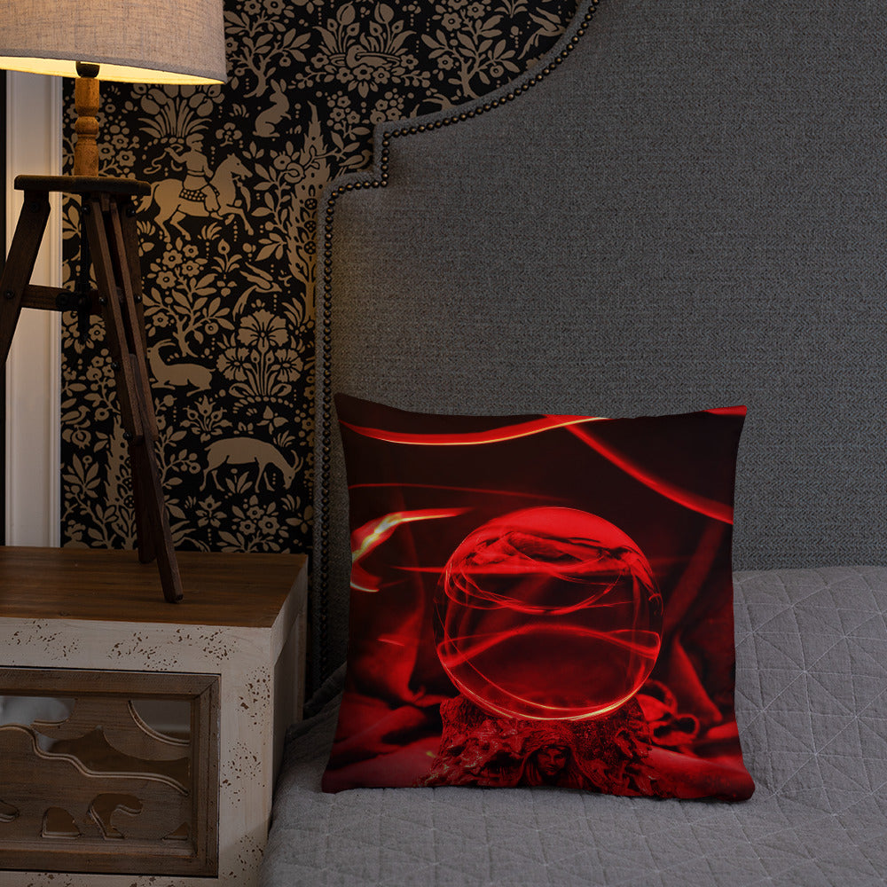 Red Crystal Ball Pillow
