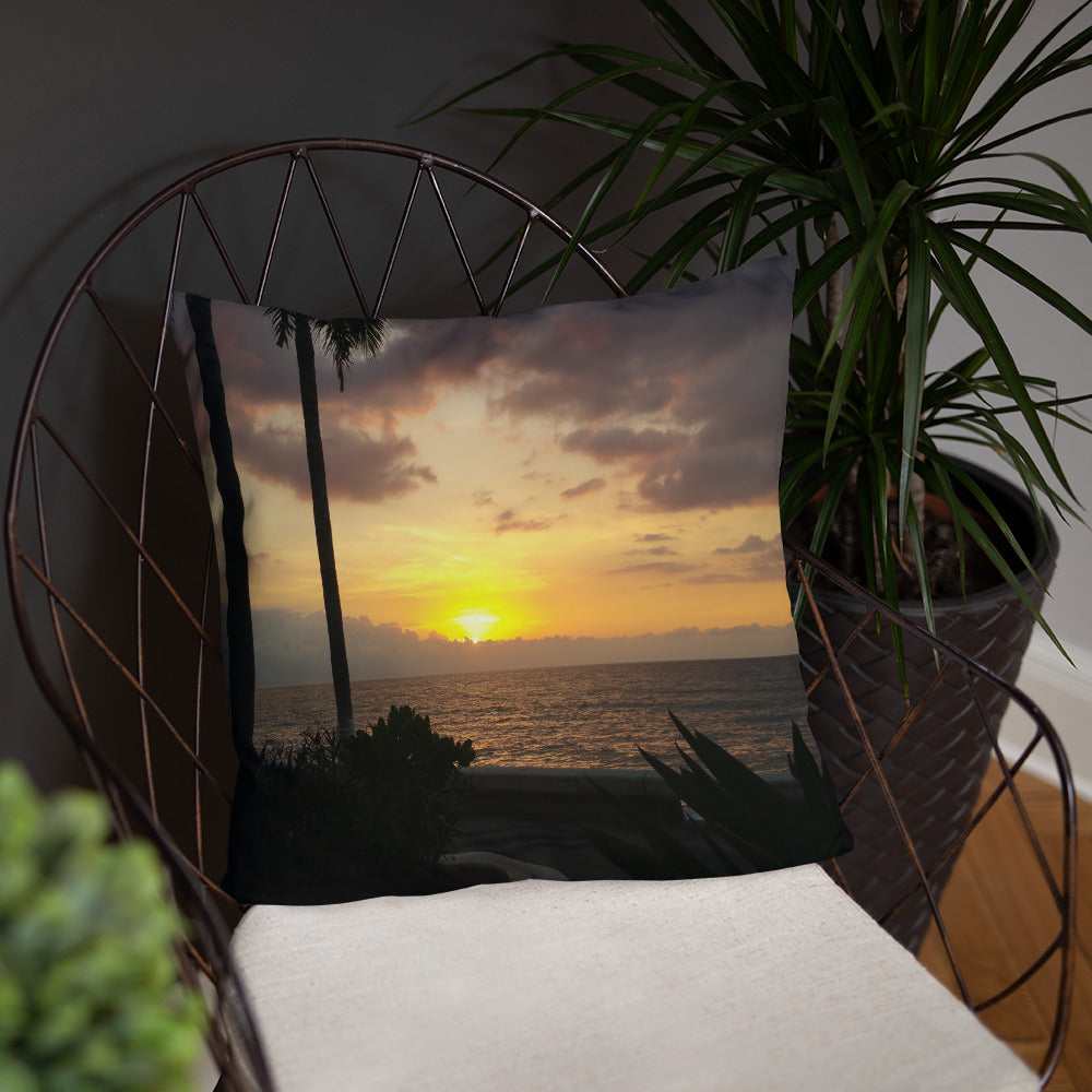 Sunset palms Pillow