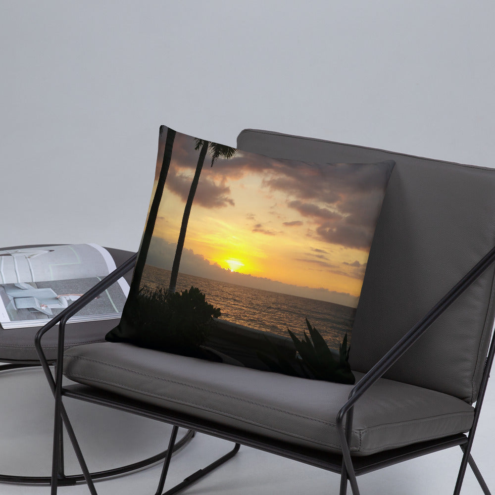 Sunset palms Pillow