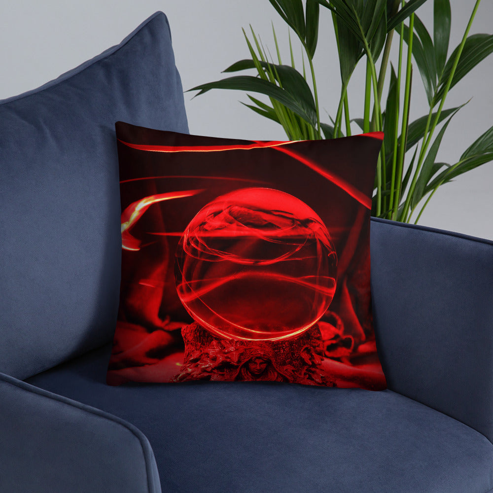 Red Crystal Ball Pillow