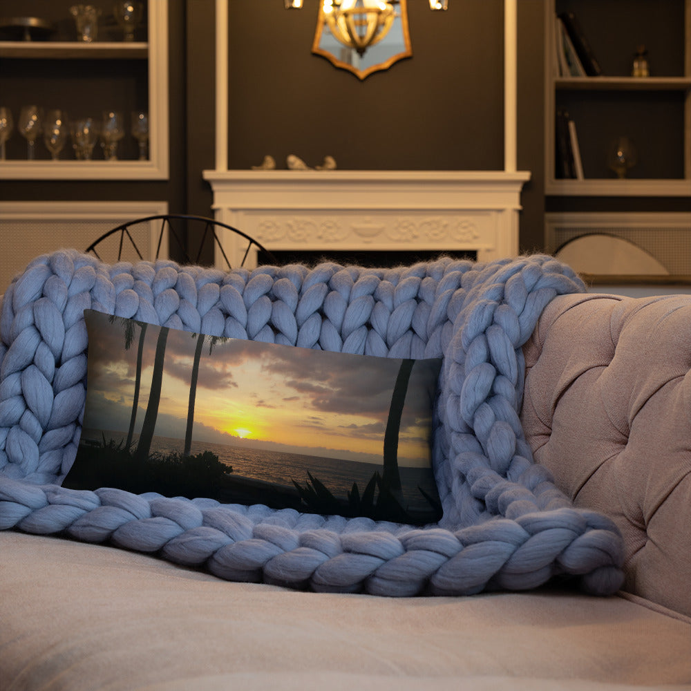Sunset palms Pillow