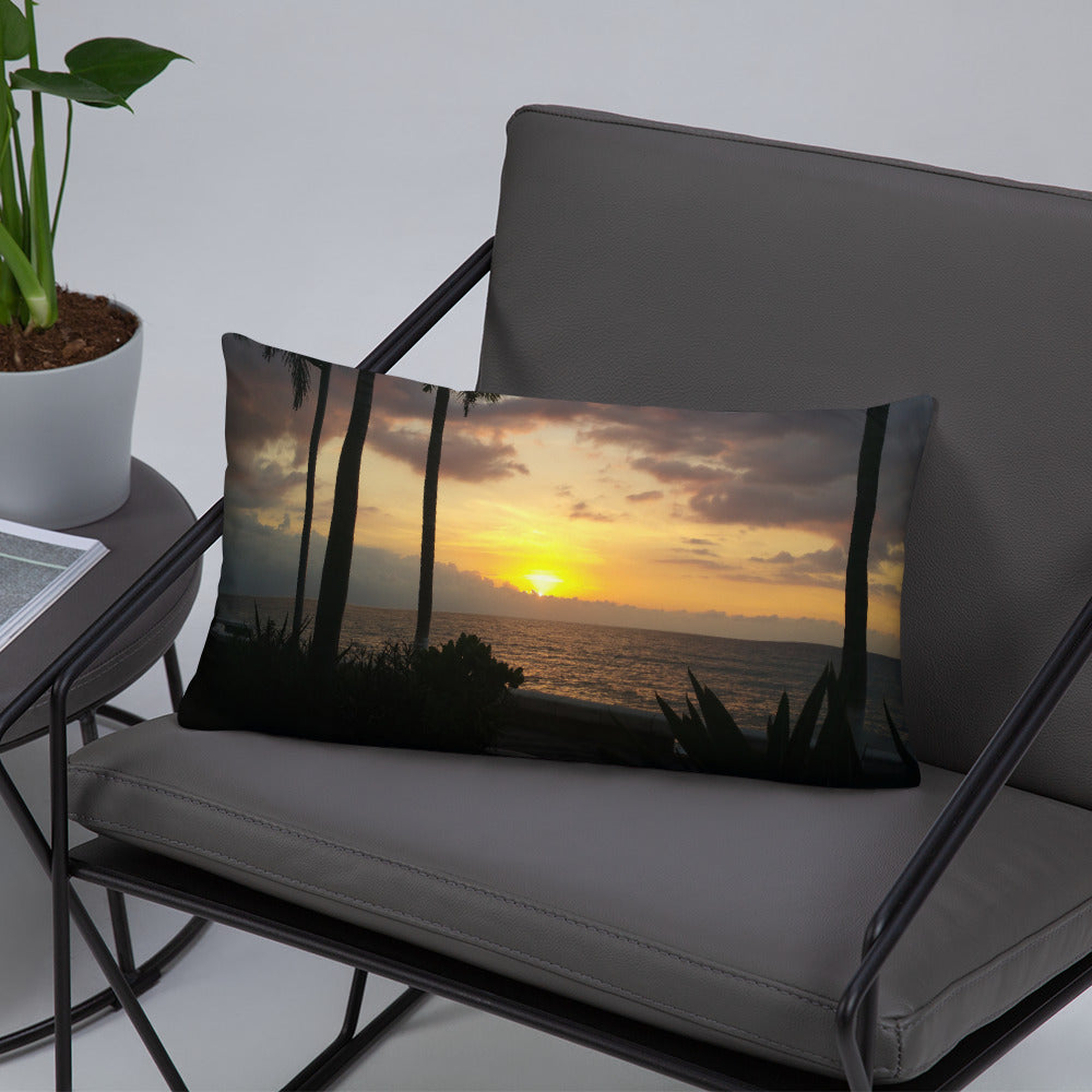 Sunset palms Pillow