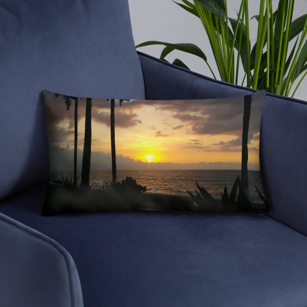 Sunset palms Pillow