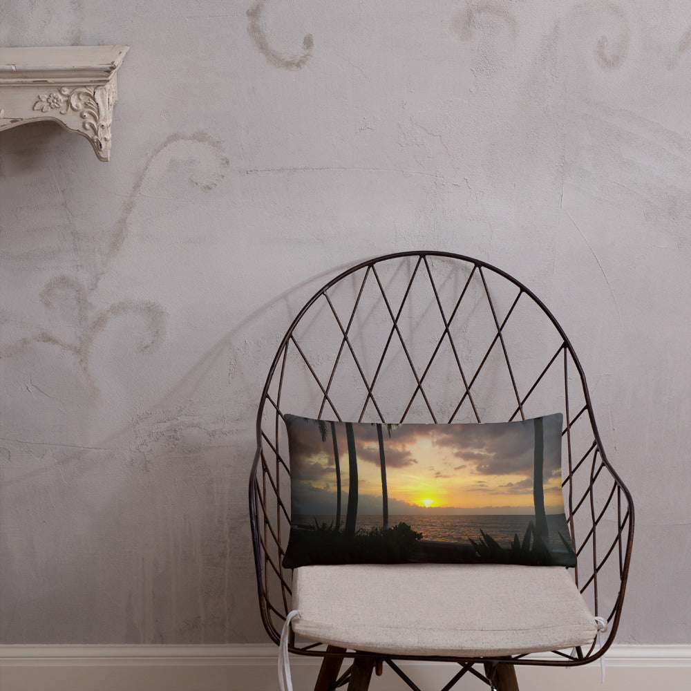 Sunset palms Pillow