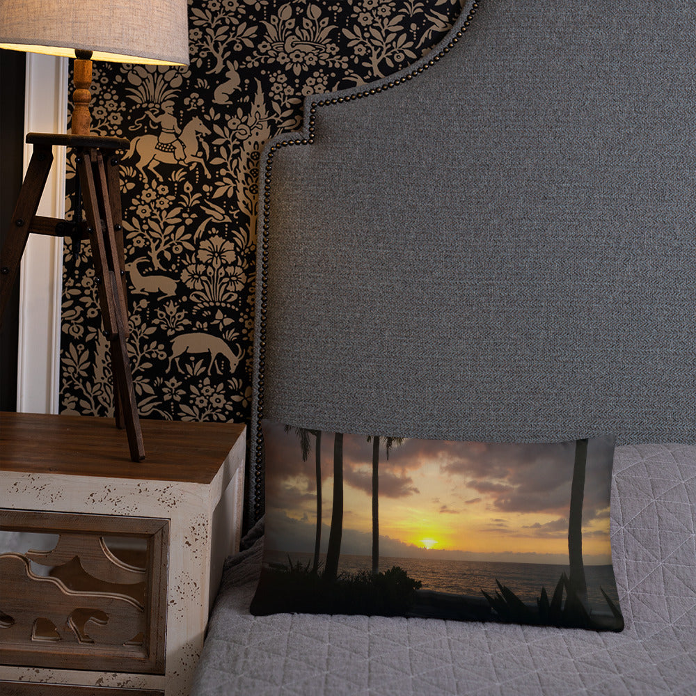 Sunset palms Pillow