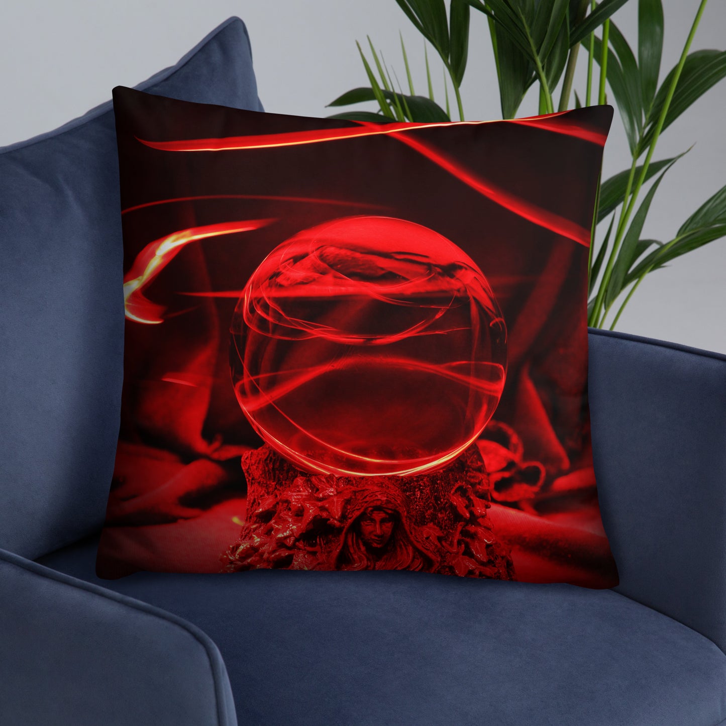 Red Crystal Ball Pillow