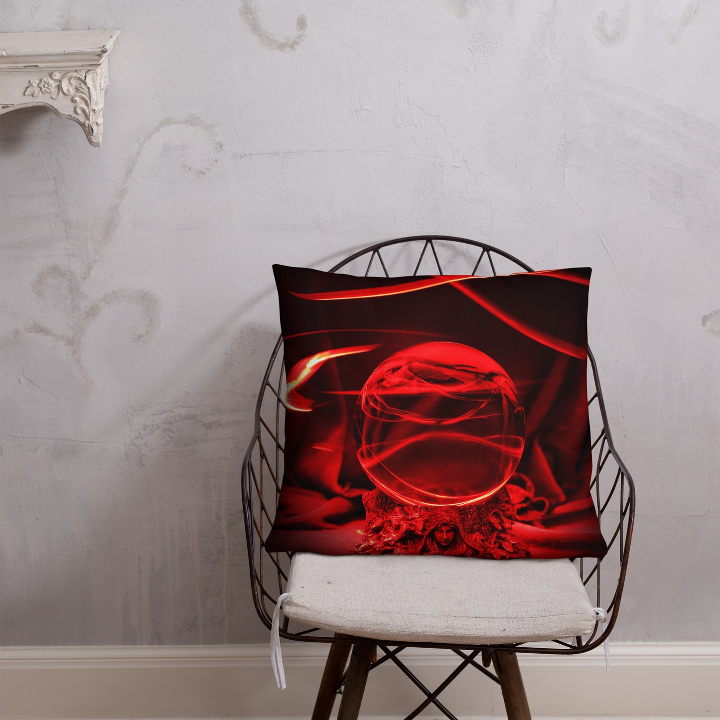 Red Crystal Ball Pillow
