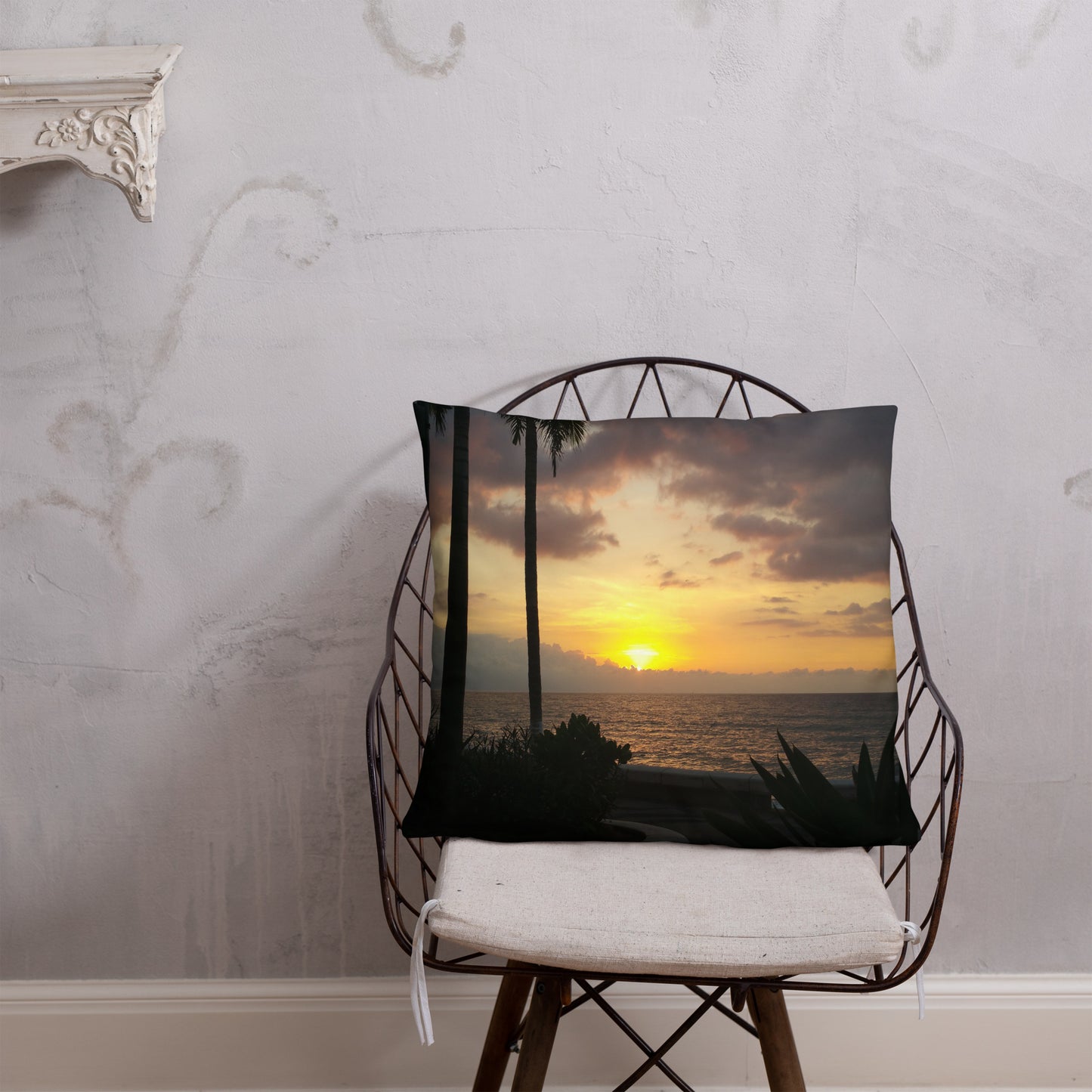 Sunset palms Pillow