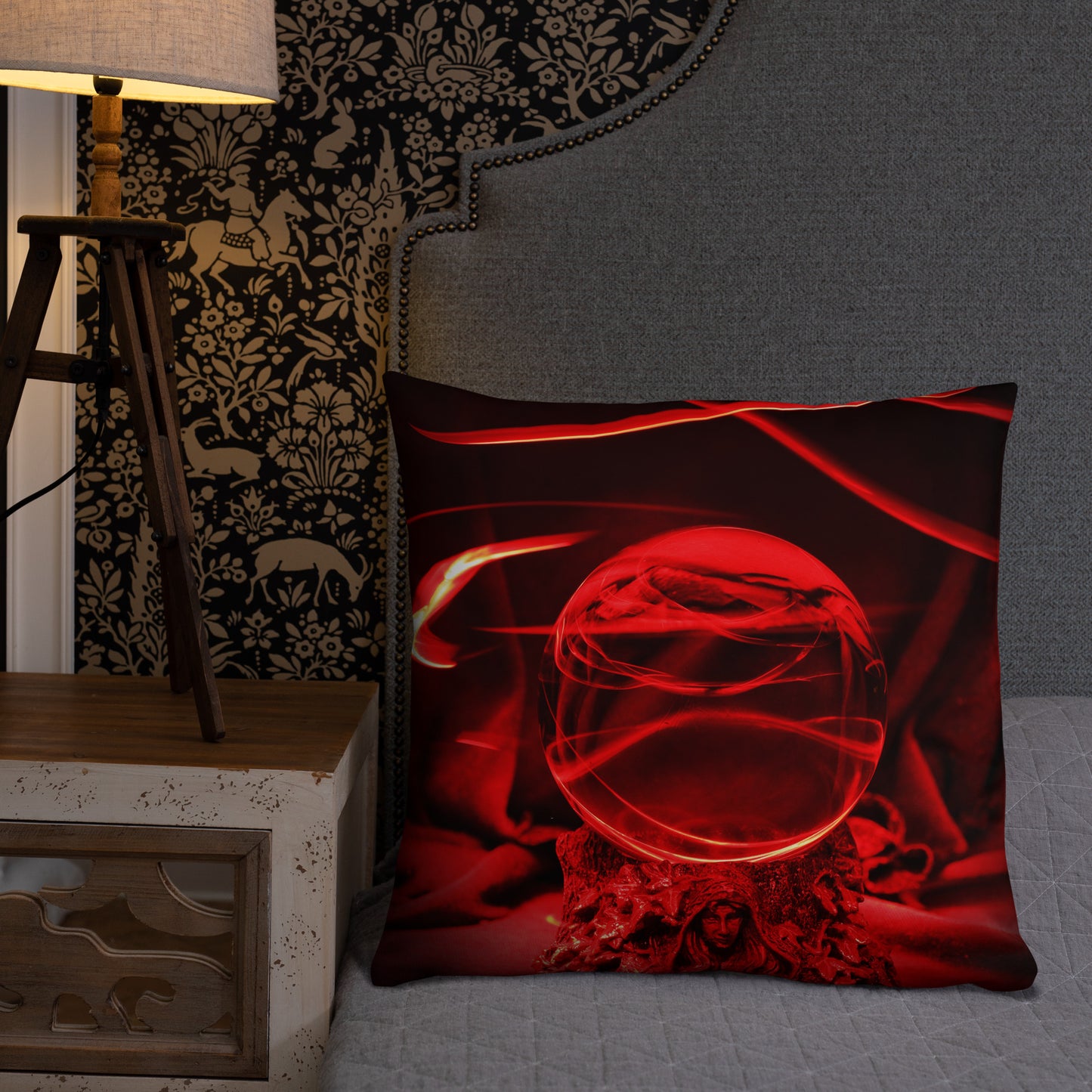 Red Crystal Ball Pillow