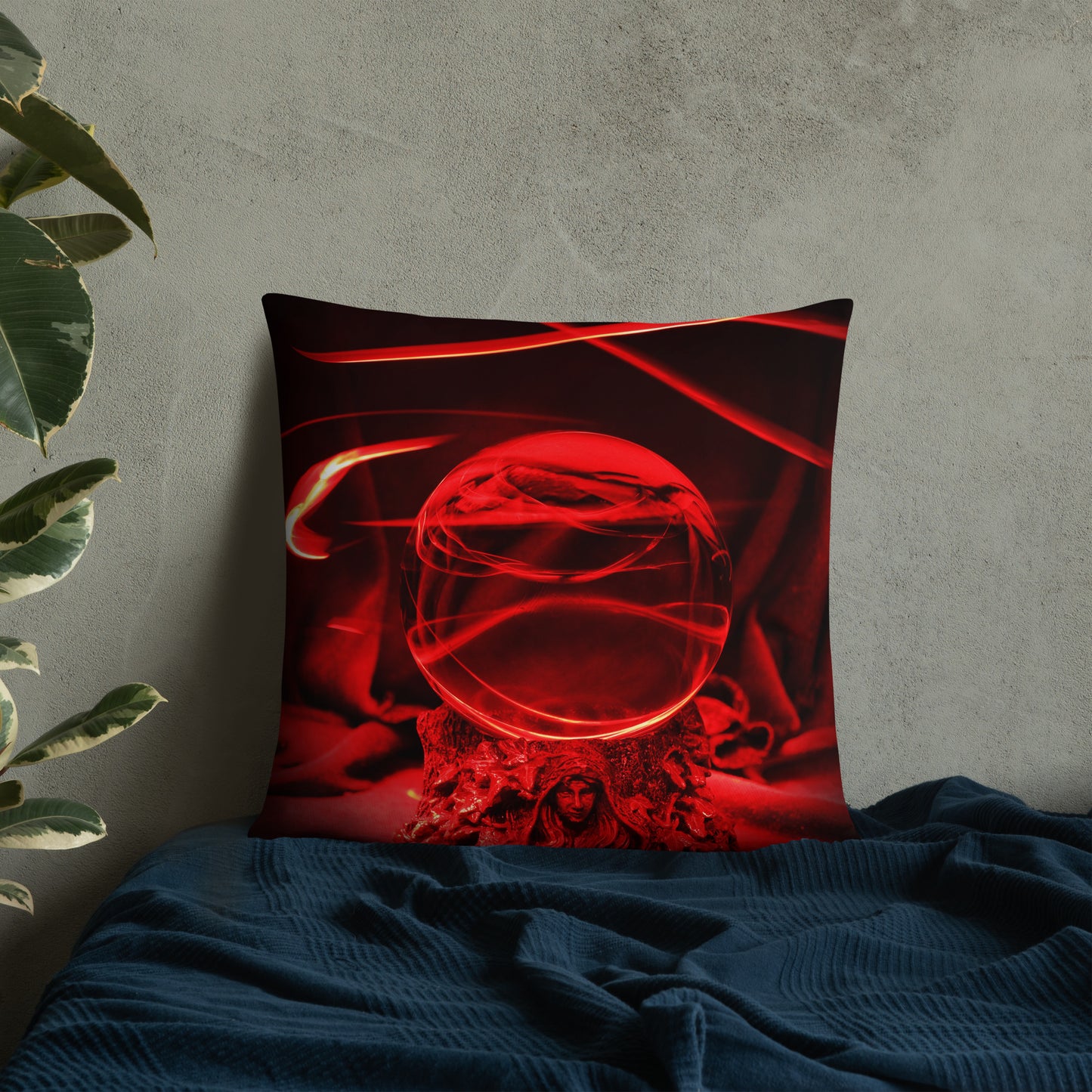 Red Crystal Ball Pillow