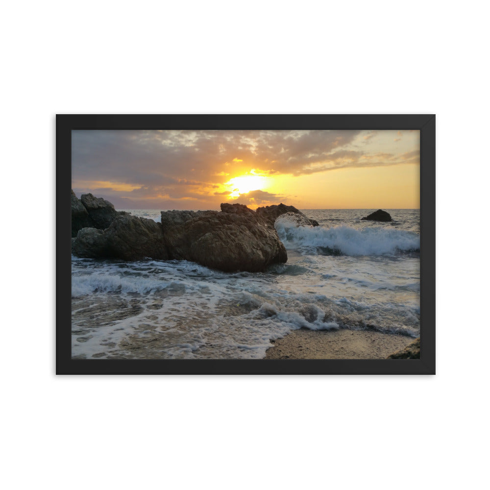 Waves at Sunset poster