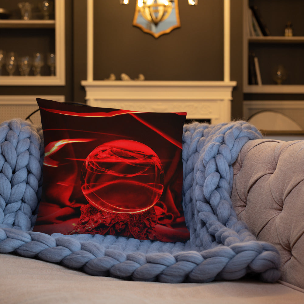 Red Crystal Ball Pillow