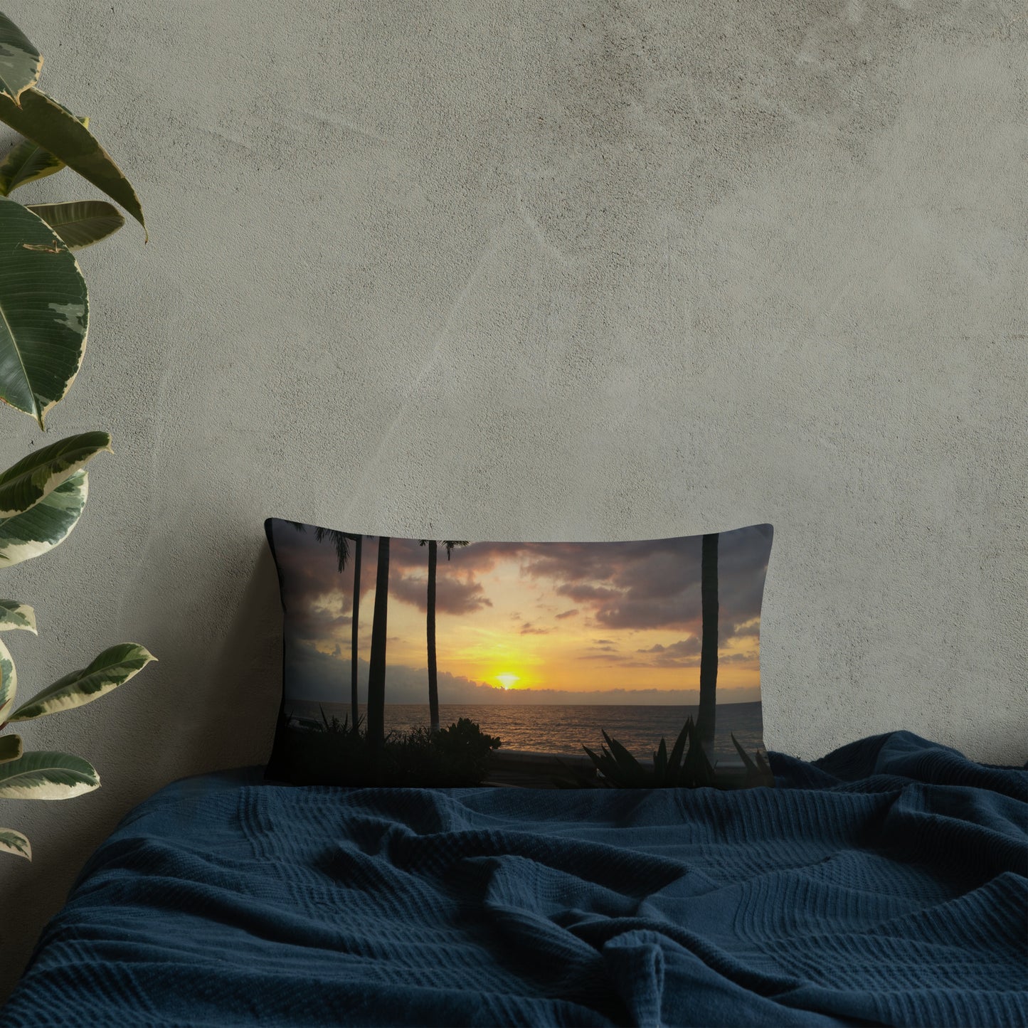 Sunset palms Pillow