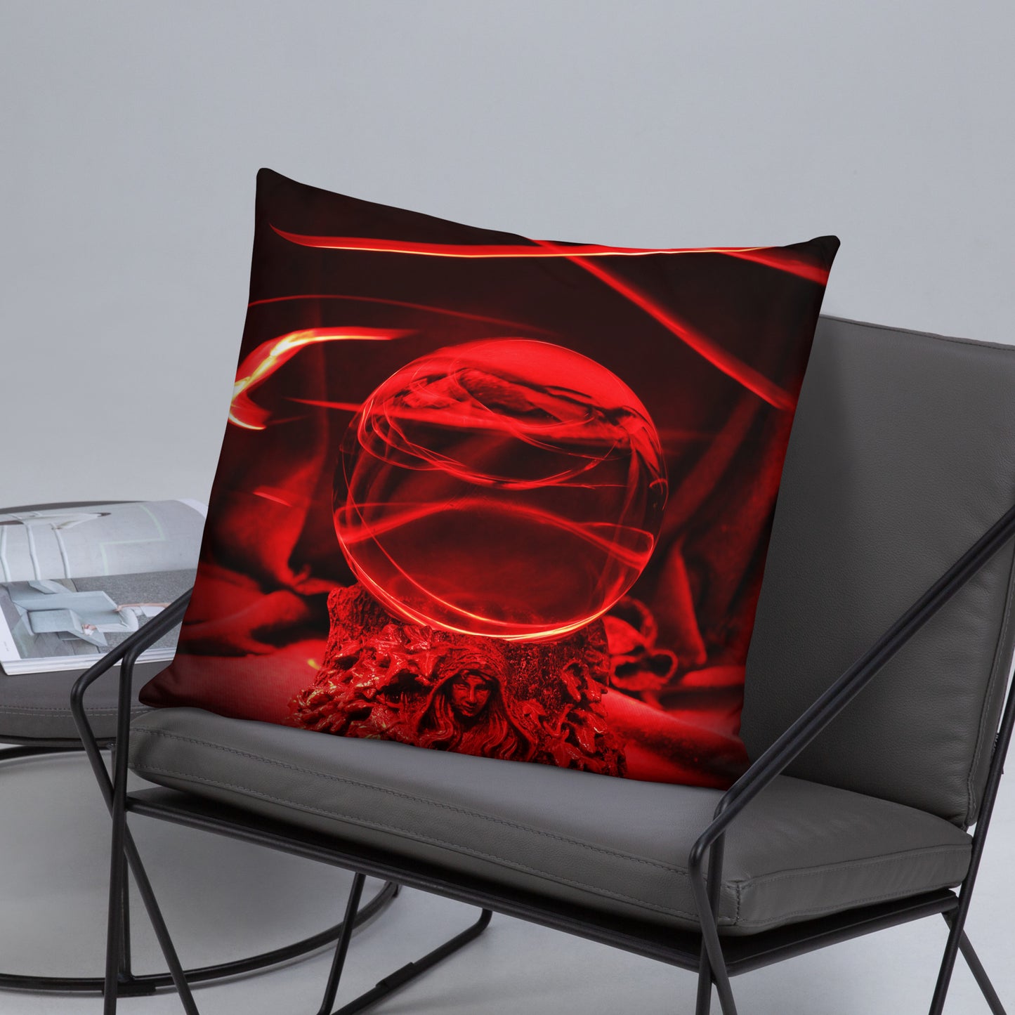 Red Crystal Ball Pillow