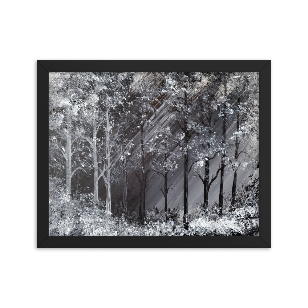 Snowy Forest Framed poster