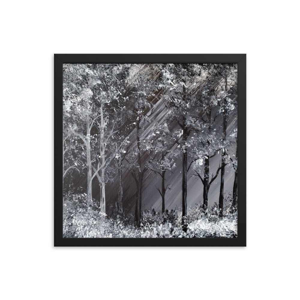 Snowy Forest Framed poster