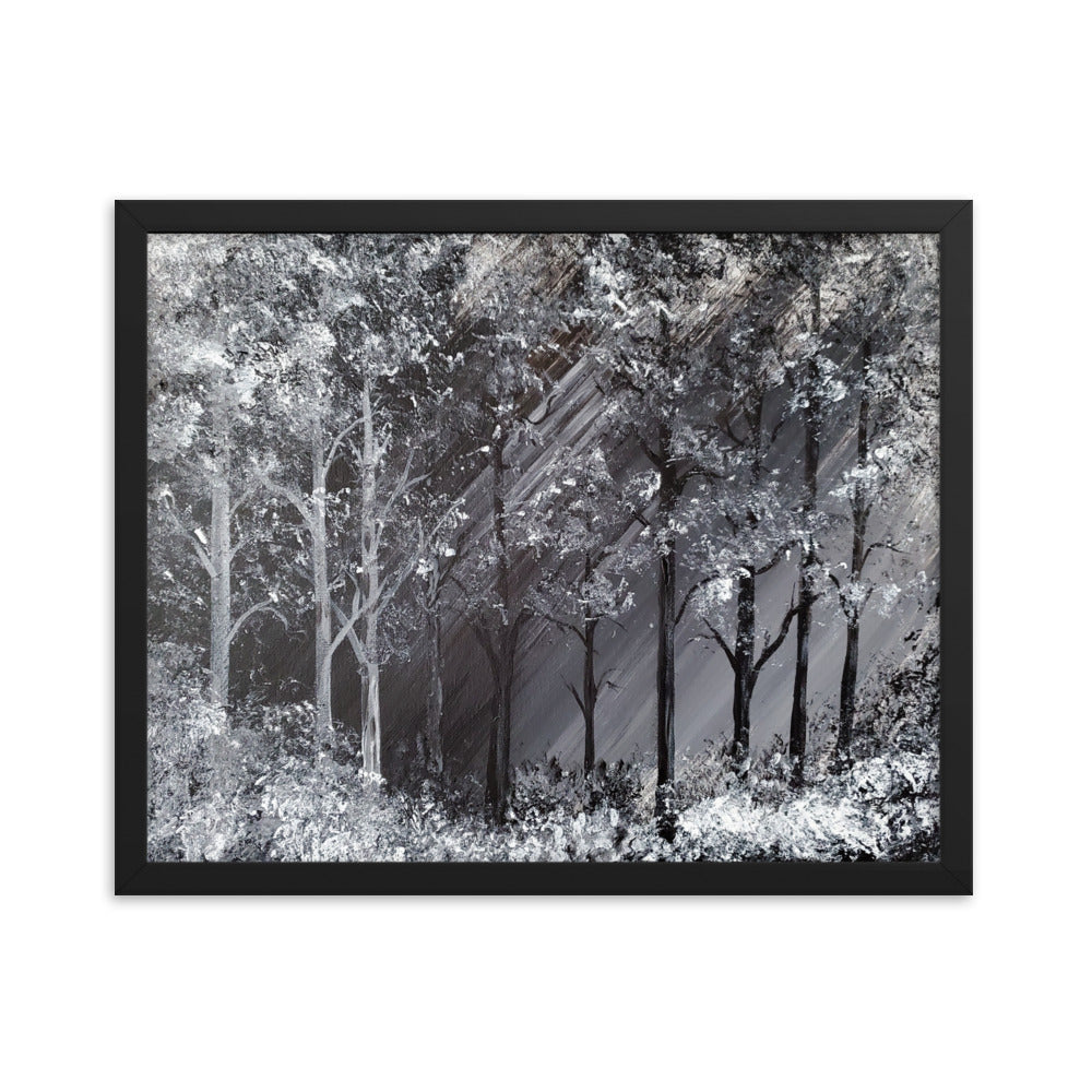 Snowy Forest Framed poster